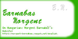 barnabas morgent business card